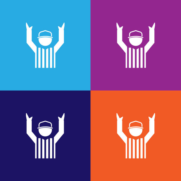 american football referee color icons. Element of popular american football color icons. Signs, symbols collection icons for websites, web design, american football referee color icons. Element of popular american football color icons. Signs, symbols collection icons for websites, web design, on colored background referee stock illustrations