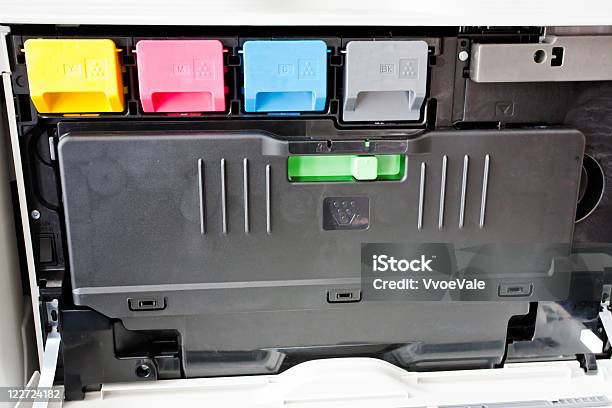 Color Cartridge In Mfd Stock Photo - Download Image Now - Black Color, Blue, Box - Container