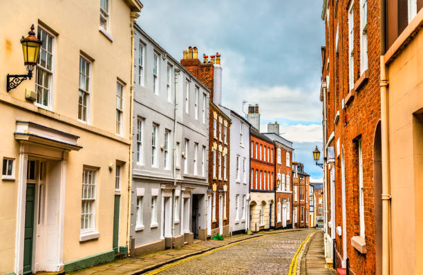 영국 체스터의 전통 주택 - chester england history built structure england 뉴스 사진 이미지