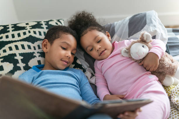 Sweet moment captured between siblings