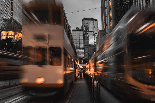 istock Abstract and horizontal Motion Hong Kong City; 1227261595