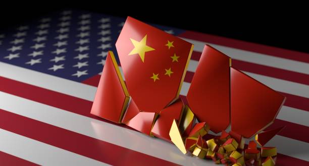 istock China USA Conflict Flag Shatter 1227267459