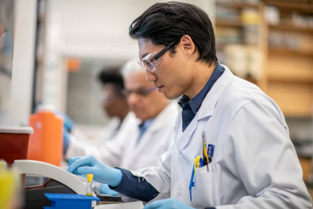 istock Asian male scientist working in a laboratory 1227267610