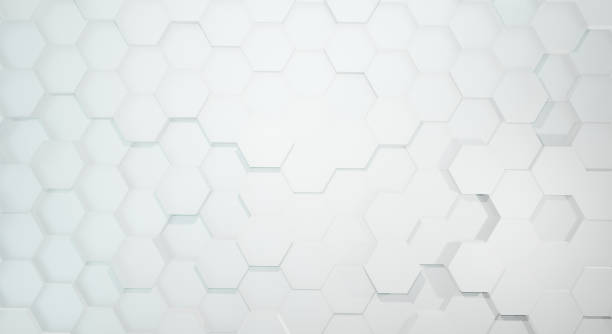 istock 3D Render. Abstract white hexagon background texture. Concept of science design. light honeycomb of different height can be used in cover design, website background, advertising,  Design copy space. 1227270214