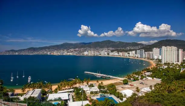 Acapulco bay in Mexico