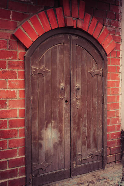 istock old virgin door and brick wall 1227271983