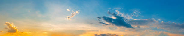 istock Twilight panorama sky background with colorful cloud in dusk. 1227272780