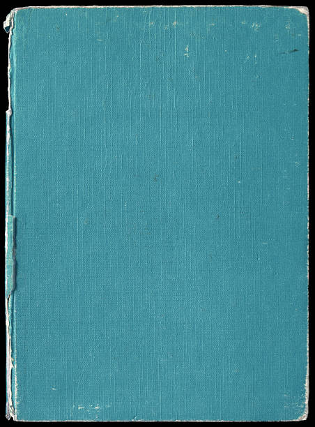 Front cover of a blue notebook stock photo