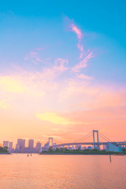 istock Tokyo downtown skyline and Rainbow Bridge at 1227274746