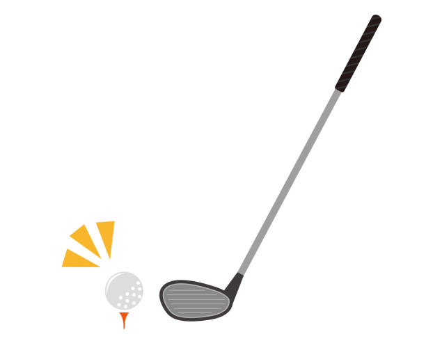 ilustrações de stock, clip art, desenhos animados e ícones de golf club icon.  vector illustration about golf . - tee golf golf club ball