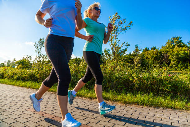 istock Two women running outdoor 1227288034