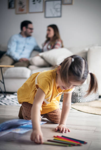 istock I will draw a wonderful drawing for mom and dad. 1227290347