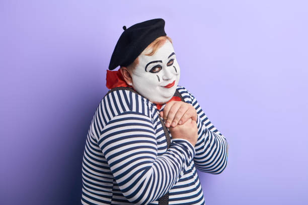 istock shy fat clown hesitates to show performance or not 1227292349