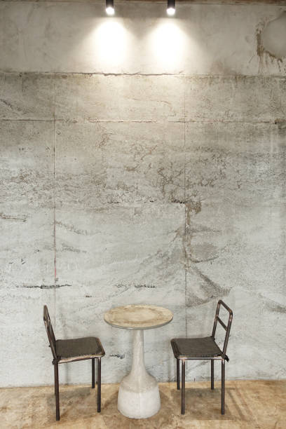 istock Black metal chairs and table interior vintage decoration 1227297836