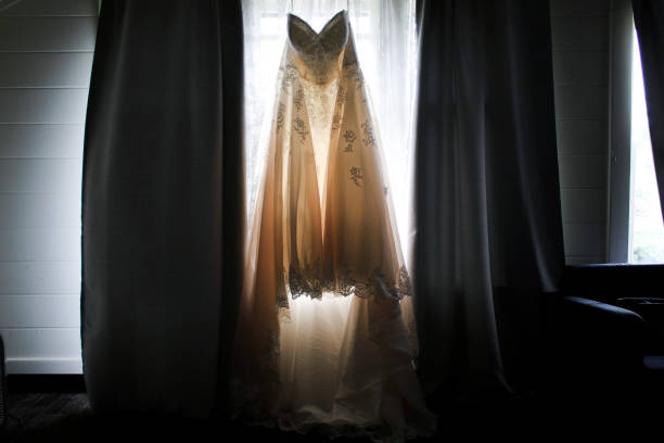 istock Hanging Wedding Dress 1227302290