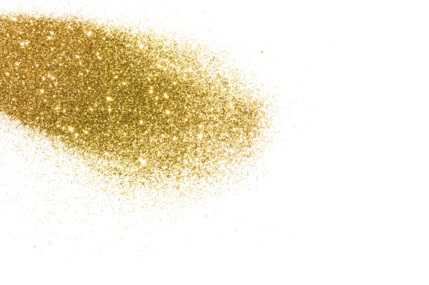 istock Gold glitter sparkles on white background 1227303623