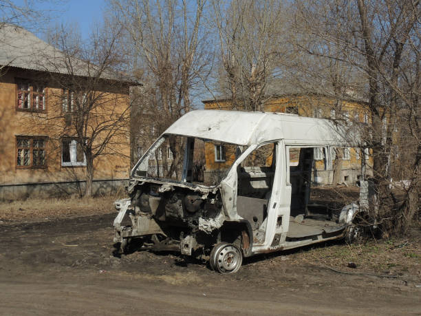 istock White old rusty van with broken windows, no engine on the background of an old street awaiting disassembly or disposal 1227305886