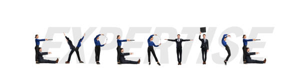 istock Group of people forming expertise word at studio 1227309757