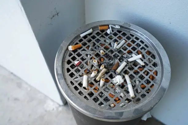 Photo of Stainless steel cigarette receptacle ash tray