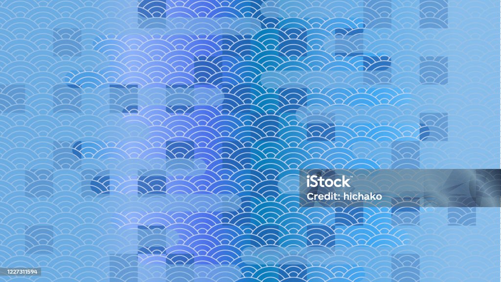 Blue Background Illustration With Check Pattern Continuous Ripple ...