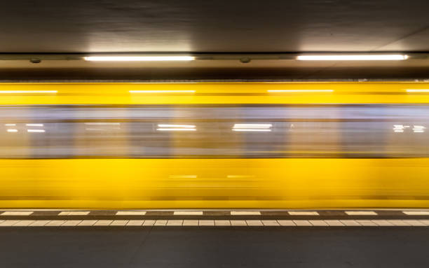 istock Blurred Motion Of Train At Subway Station 1227313845