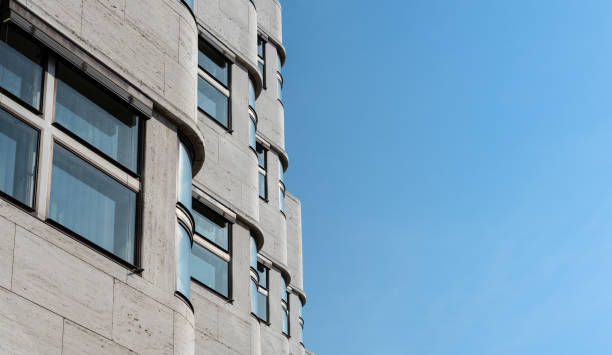istock Low Angle View Of Building Against Clear Blue Sky 1227314429