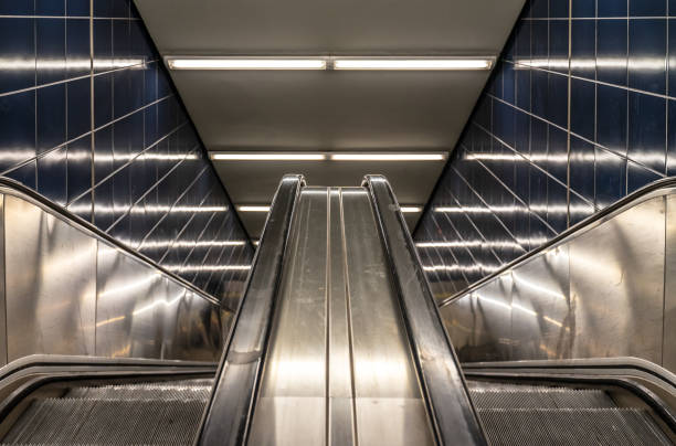 istock Escalator Of Illuminated Subway Station 1227315456