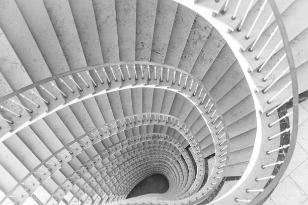 istock High Angle View Of Spiral Staircase In Building 1227315457