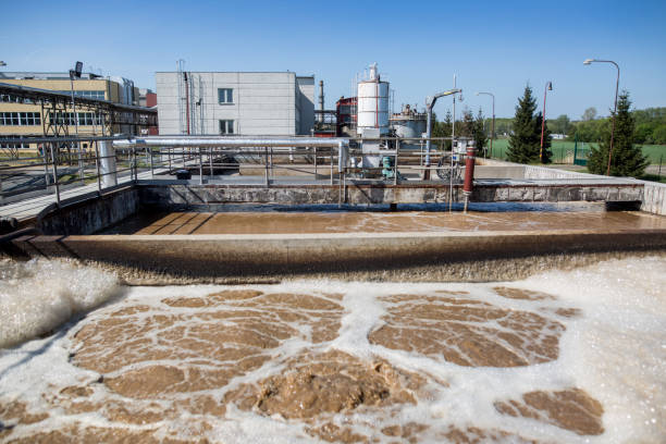 istock Wastewater treatment plant in operation 1227316556