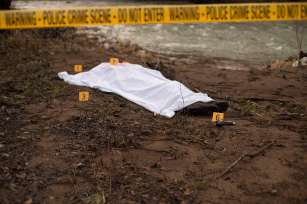 istock Crime scene by the river 1227322359