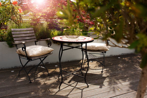 istock Sunny garden terrace 1227323840