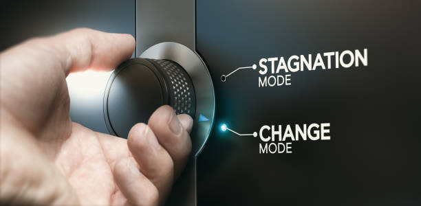 istock Overcoming stagnation, switching career to evolve. 1227324416