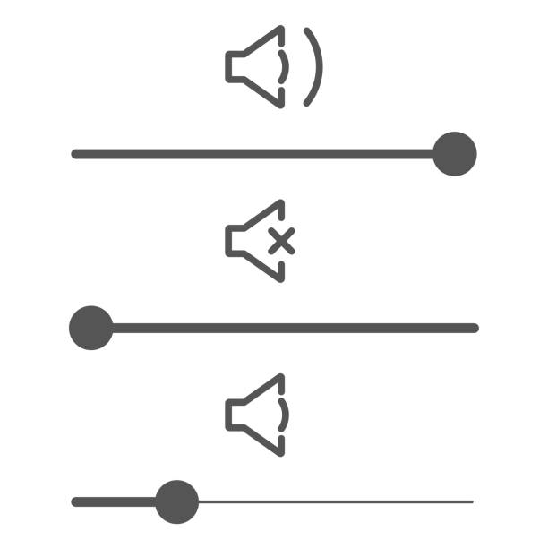 ilustrações, clipart, desenhos animados e ícones de gráficos vetoriais .
diferentes níveis de volume. - medium group of objects audio