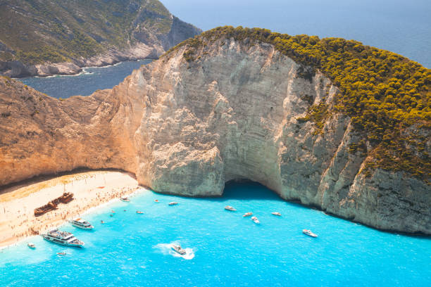 istock Ship Wreck beach at Navagio bay, Greece 1227327520