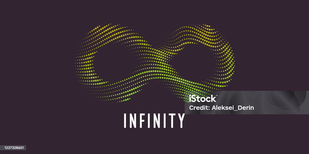 Dynamic Waves Form A Sign Of Infinity Vector Modern Illustration Stock ...