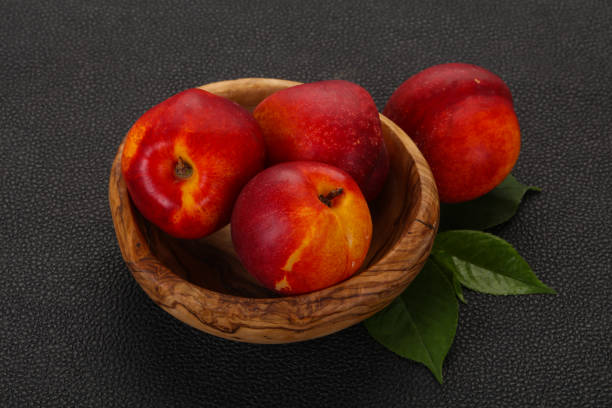 Delicious and juicy ripe peach