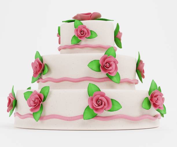 istock Realistic 3d Render of Wedding Cake 1227331891