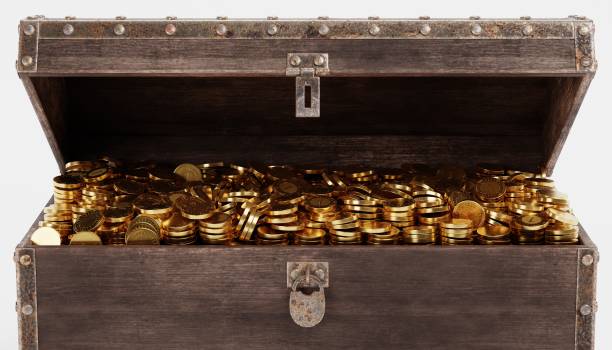 istock Realistic 3D Render of Treasure Chest 1227332211