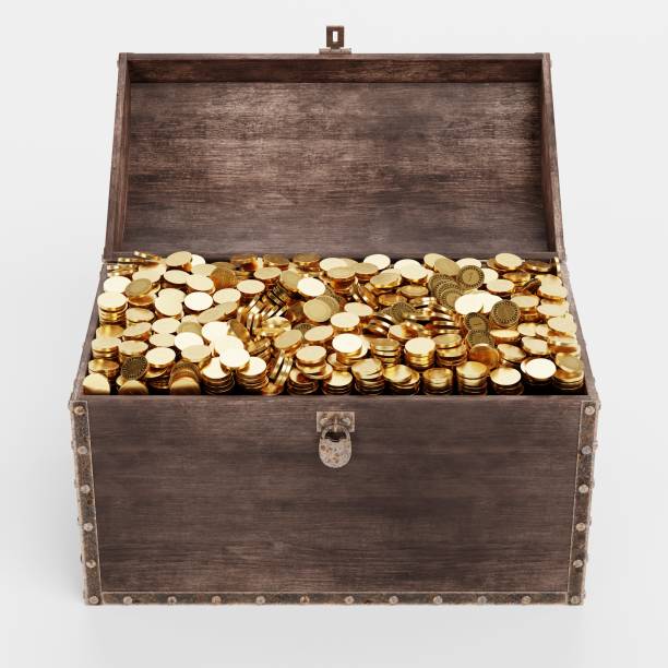 istock Realistic 3D Render of Treasure Chest 1227332212