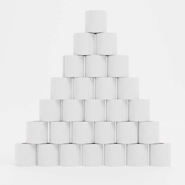 istock Realistic 3D Render of Toilet Papers Set 1227337762