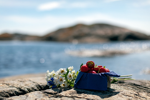Midsummer picnic out in Gothenburg archipelago.