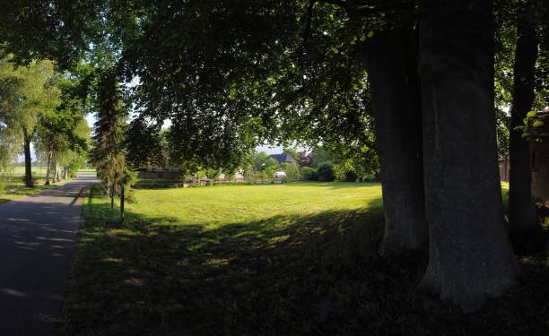 istock panoramic Environment freshness at village with clouds and natural elements around 1227341024