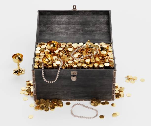 istock Realistic 3D Render of Treasure Chest 1227341740