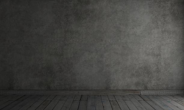 istock Old stone gray concrete wall in the room 1227345691