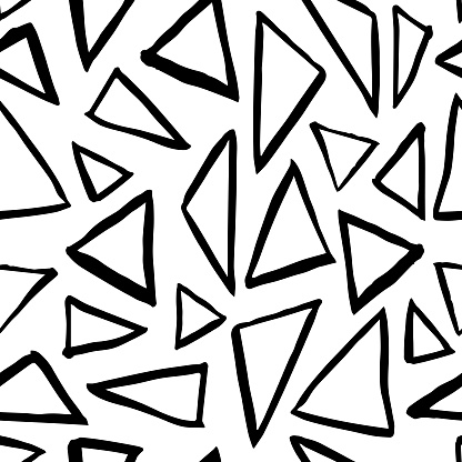 Line Pattern Triangular Pattern Of Triangular Shapes Straight Line Drawn By Hand Color Seamless ...