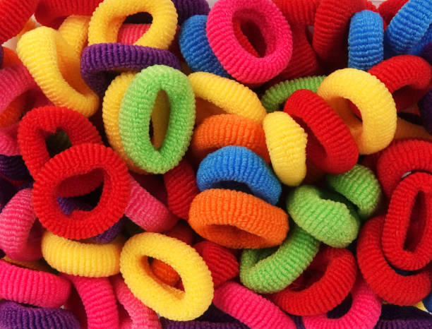 Rubber bands for hair colorful pile