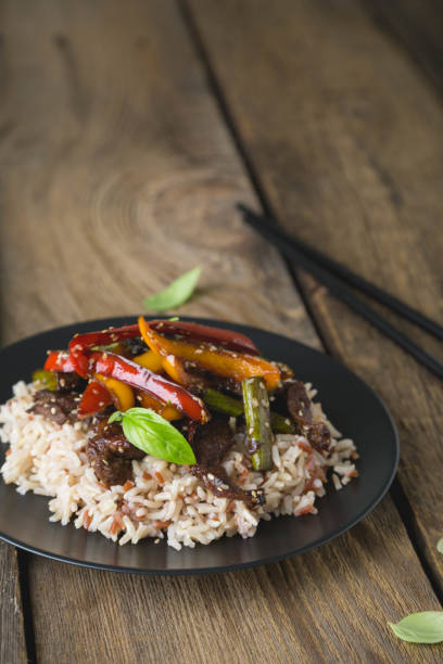 istock rice with beef and fried vegetables in soy sauce 1227354374
