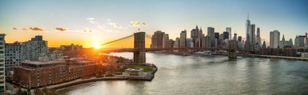 istock Brooklyn bridge and Manhattan at sunset 1227354983