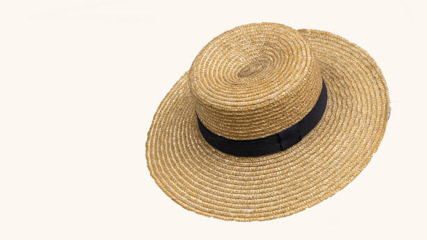 istock The brown straw hat that cuts the background off makes it a white background. 1227355306