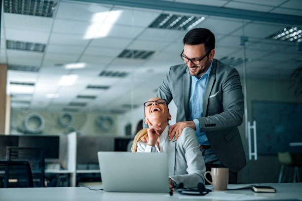 istock Coworkers having fun. Business partners on a break. 1227355453